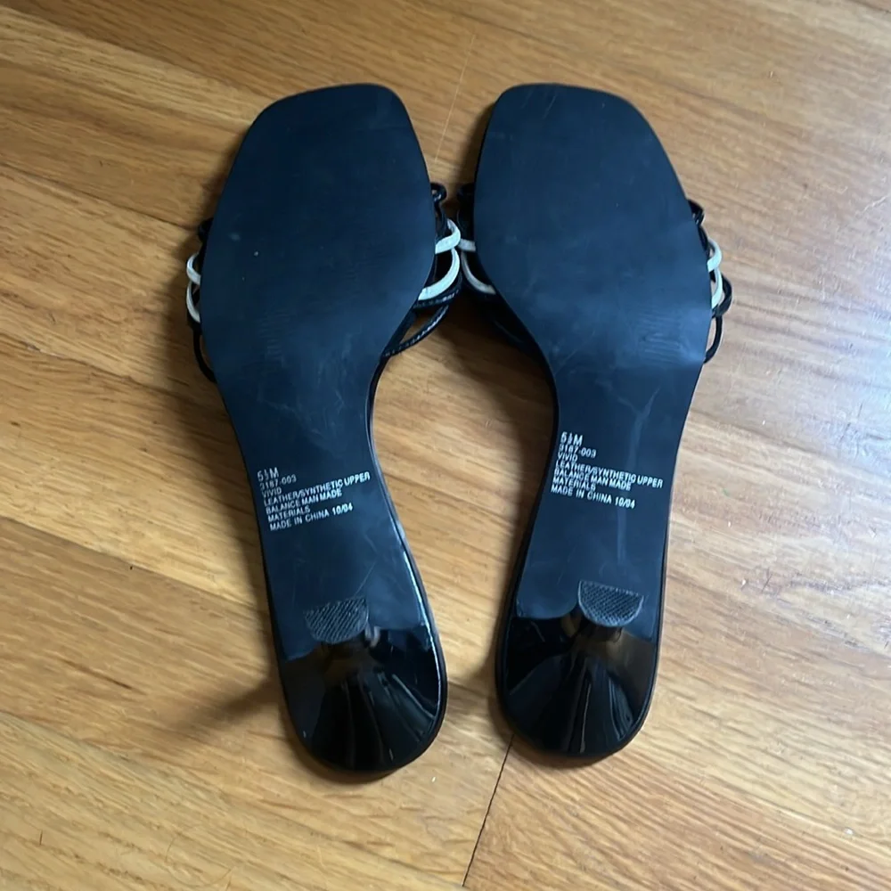 Bass black and white sandals